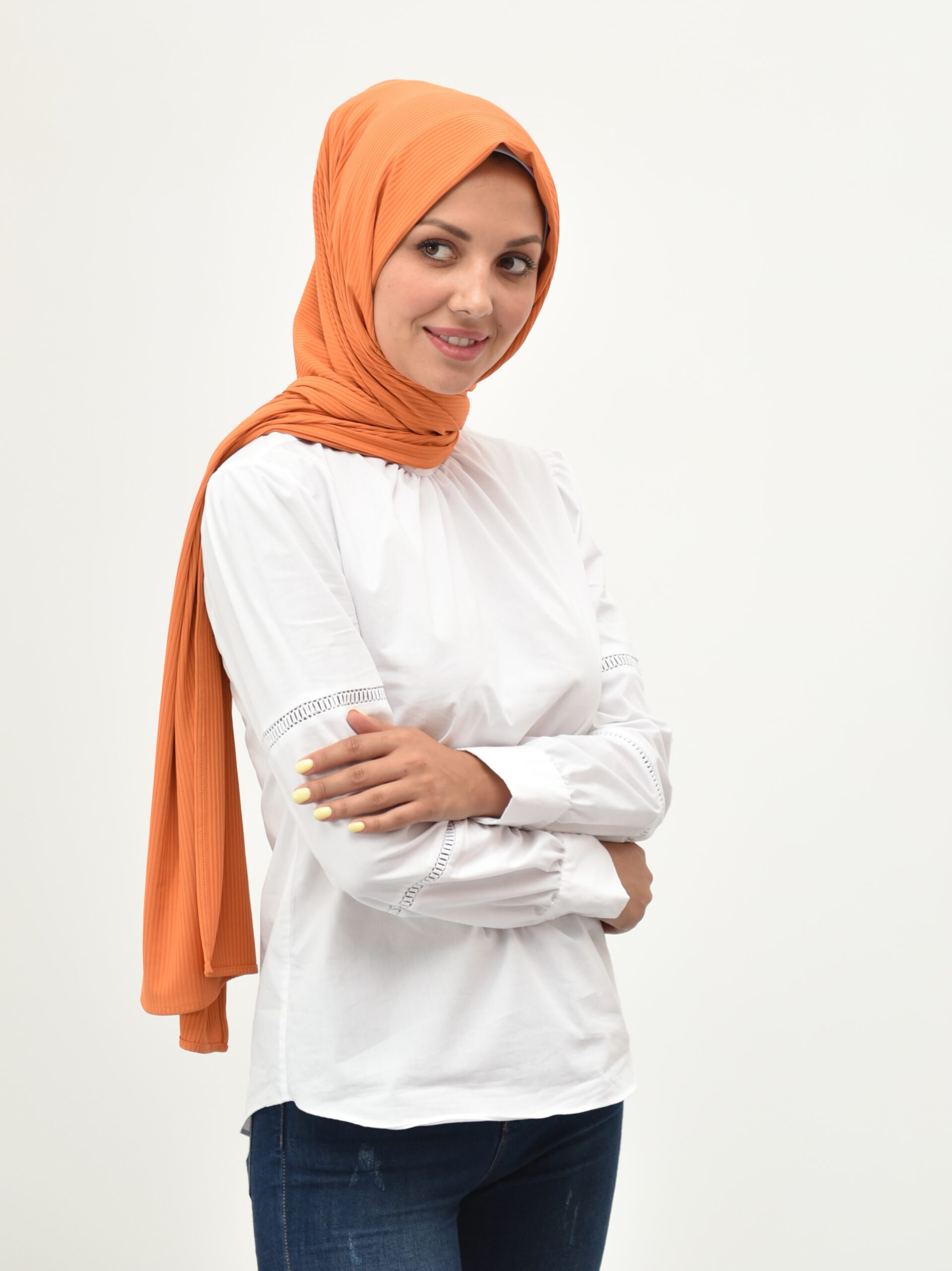 Premium Ribbed Jersey - Carrot - Flair by Sal | Modest fashion online store