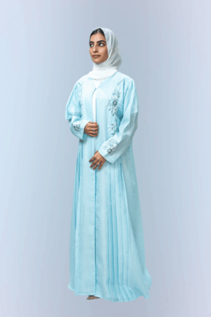 Sky Blue Linen Abaya